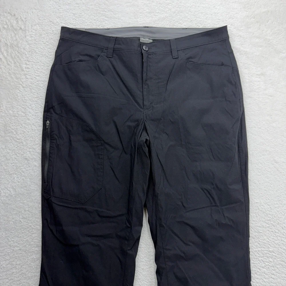Eddie Bauer Mens Fleece Lined Tech Pants Black‎ 38x34 Hiking Winter 283947